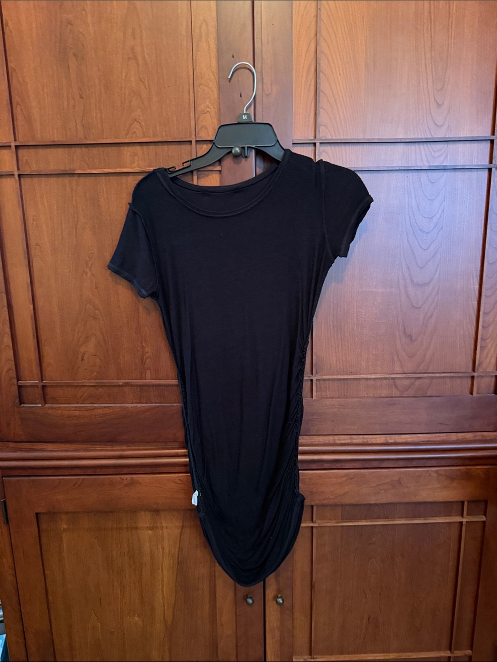 Black Short Sleeve Scoop Neck Bodysuit